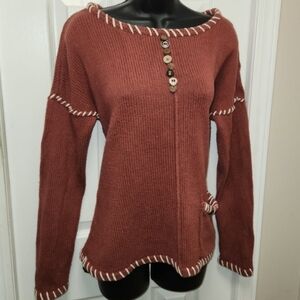 Pure Handknit Pullover sweater.
